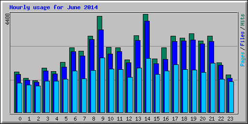 Hourly usage for June 2014