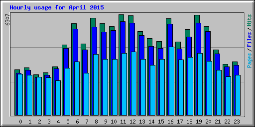 Hourly usage for April 2015