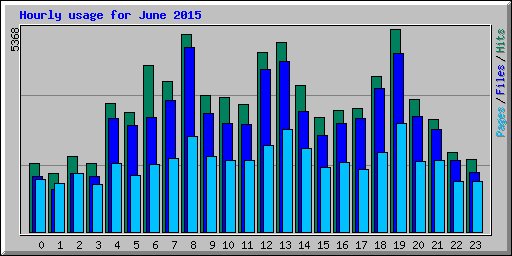 Hourly usage for June 2015