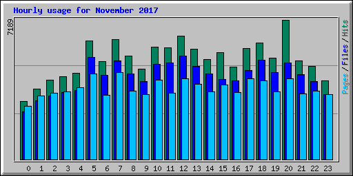 Hourly usage for November 2017