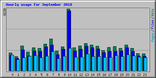 Hourly usage for September 2018