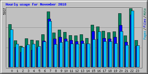 Hourly usage for November 2018