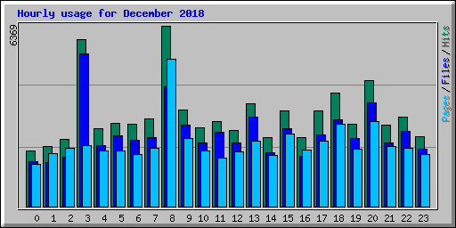 Hourly usage for December 2018