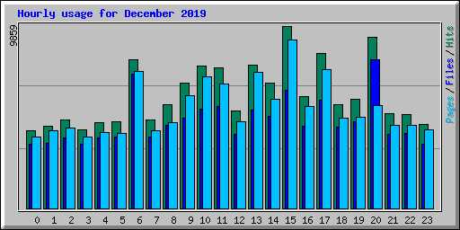 Hourly usage for December 2019