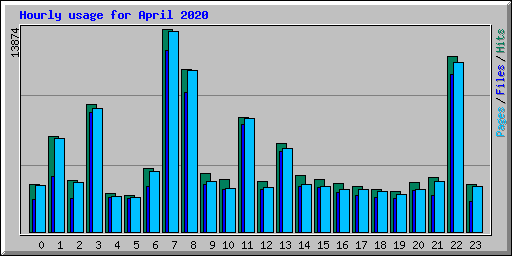 Hourly usage for April 2020