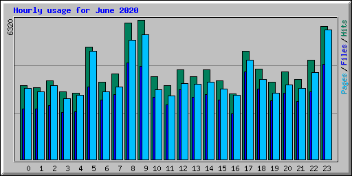 Hourly usage for June 2020