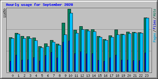 Hourly usage for September 2020