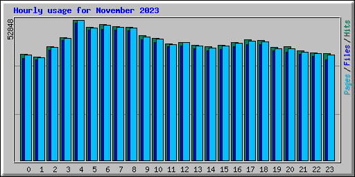 Hourly usage for November 2023