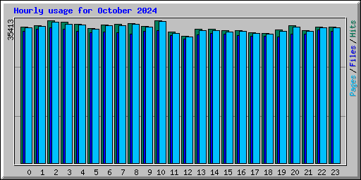 Hourly usage for October 2024
