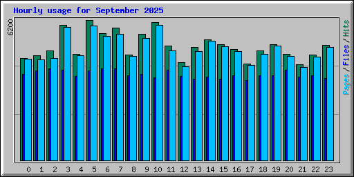 Hourly usage for September 2025