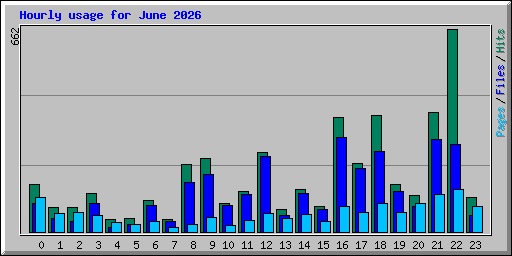 Hourly usage for June 2026